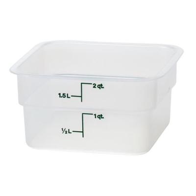 Transparentní polypropylenová nádoba na potraviny CamSquare, Cambro, 5,7 l, 5,7L, Průhledná, 215x215x(H)185mm | 6SFSPP190